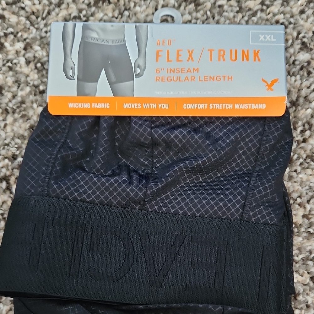 American Eagle Outfitters Flex Trunk Boxer Briefs - Black Pattern